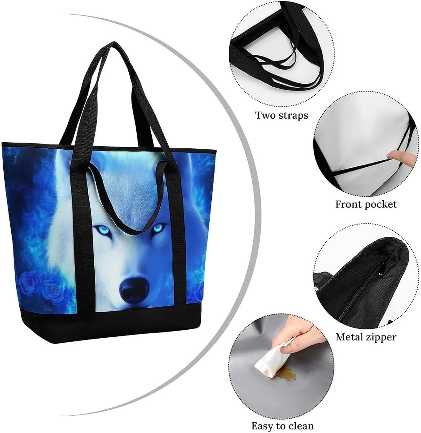 Women's Spacious Thermal Shoulder Bag Stylish Insulated Shopping Tote