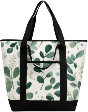 Women's Spacious Thermal Shoulder Bag Stylish Insulated Shopping Tote