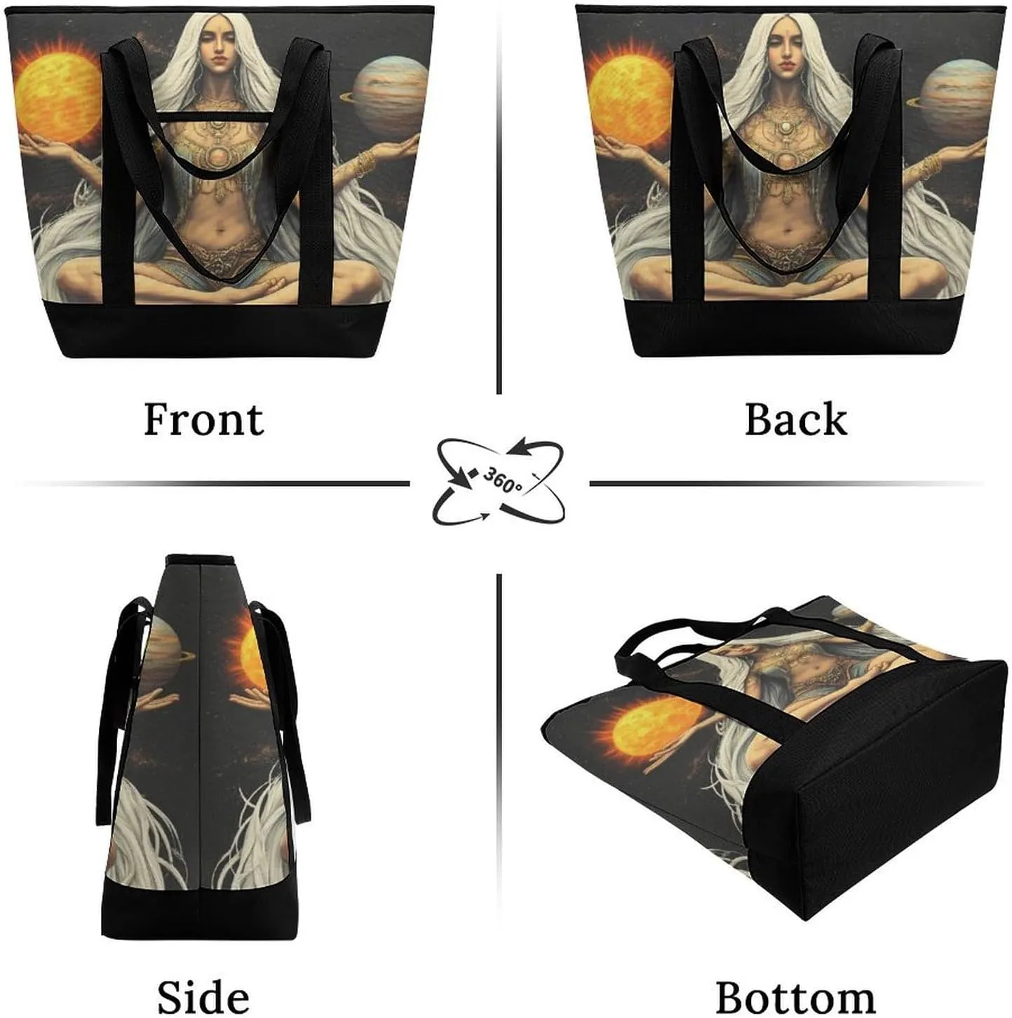 Women's Spacious Thermal Shoulder Bag Stylish Insulated Shopping Tote
