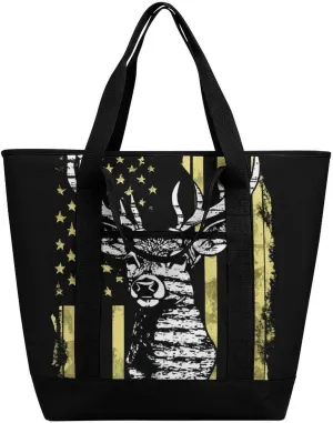 Women's Spacious Thermal Shoulder Bag Stylish Insulated Shopping Tote