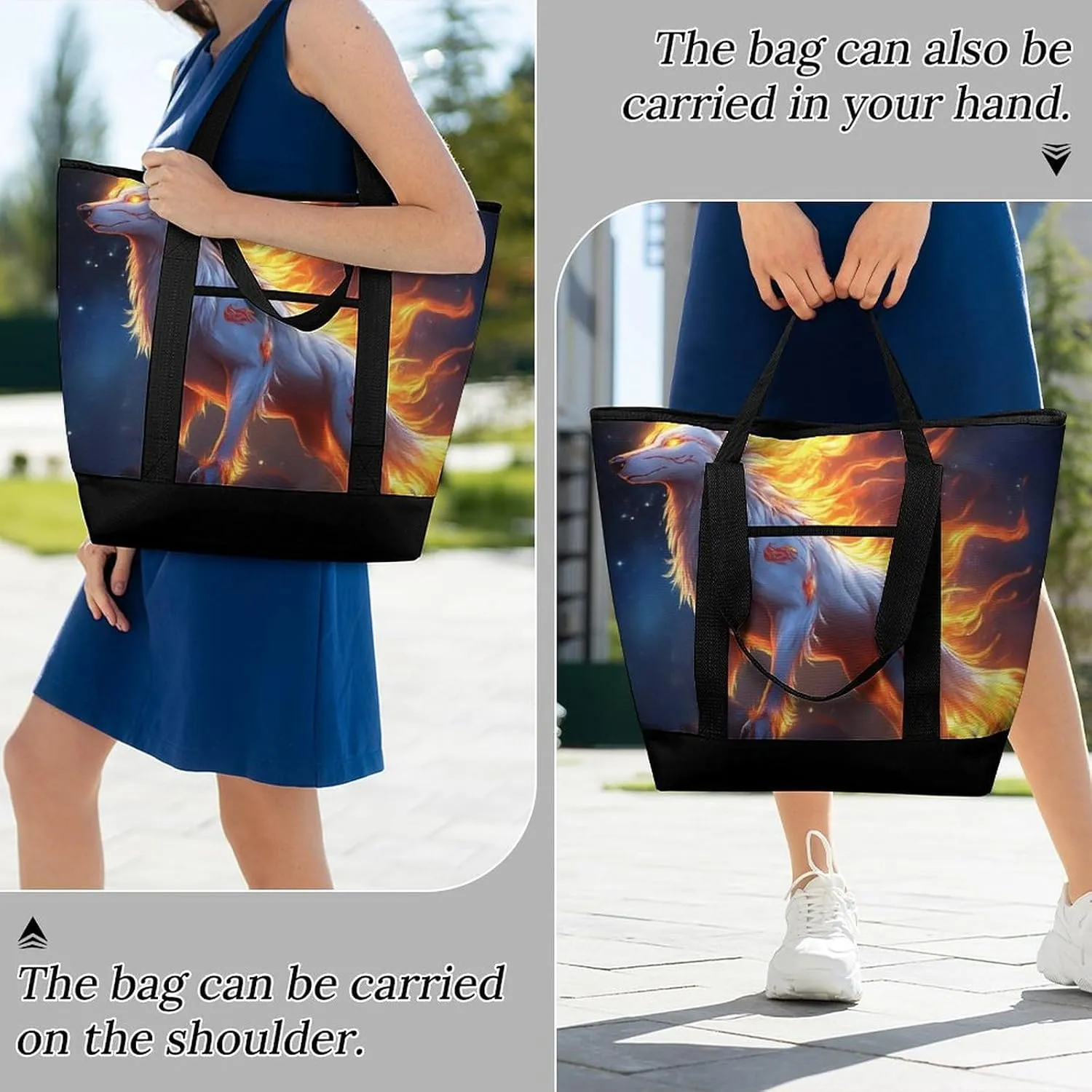 Women's Spacious Thermal Shoulder Bag Stylish Insulated Shopping Tote