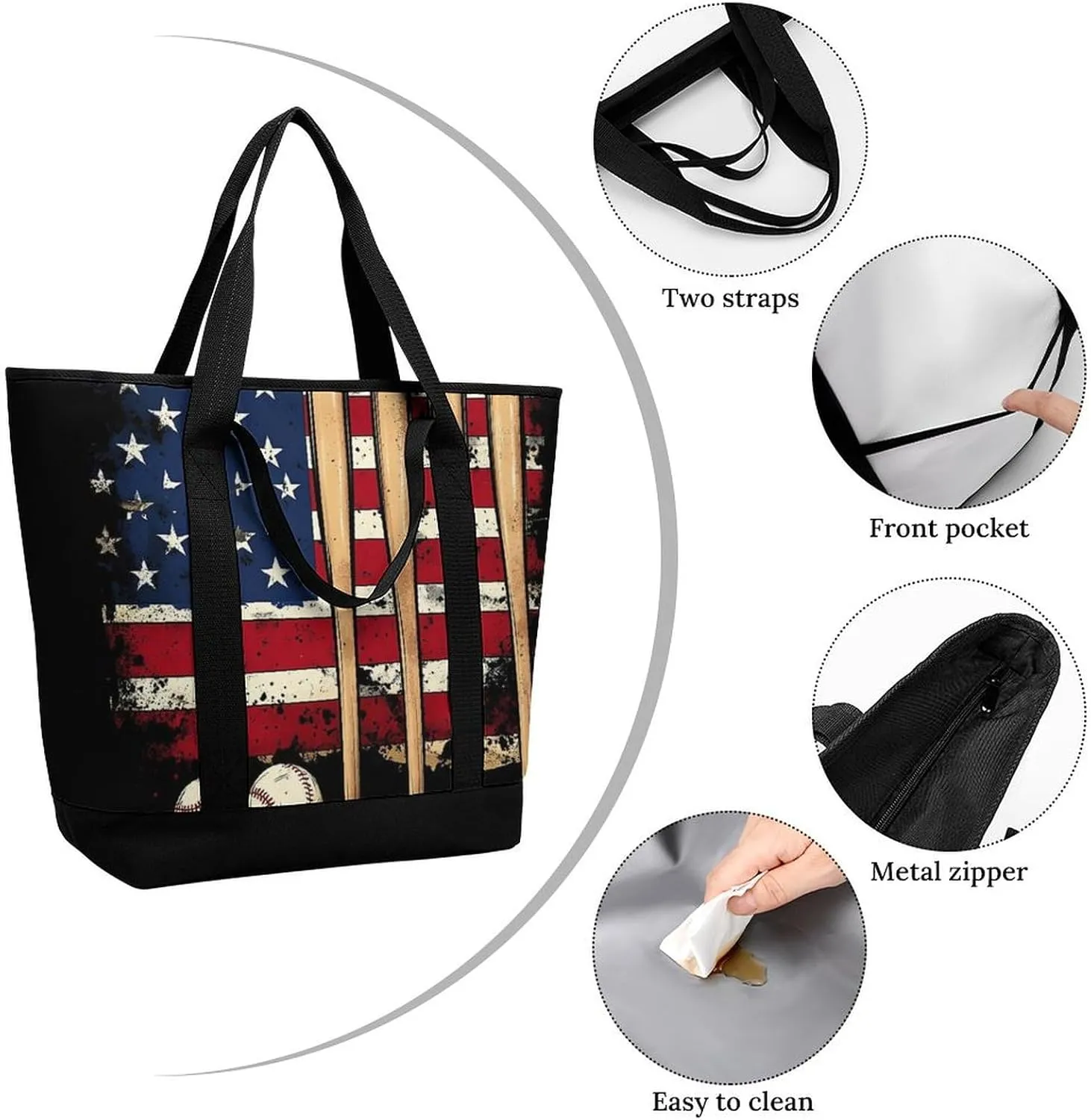 Women's Spacious Thermal Shoulder Bag Stylish Insulated Shopping Tote