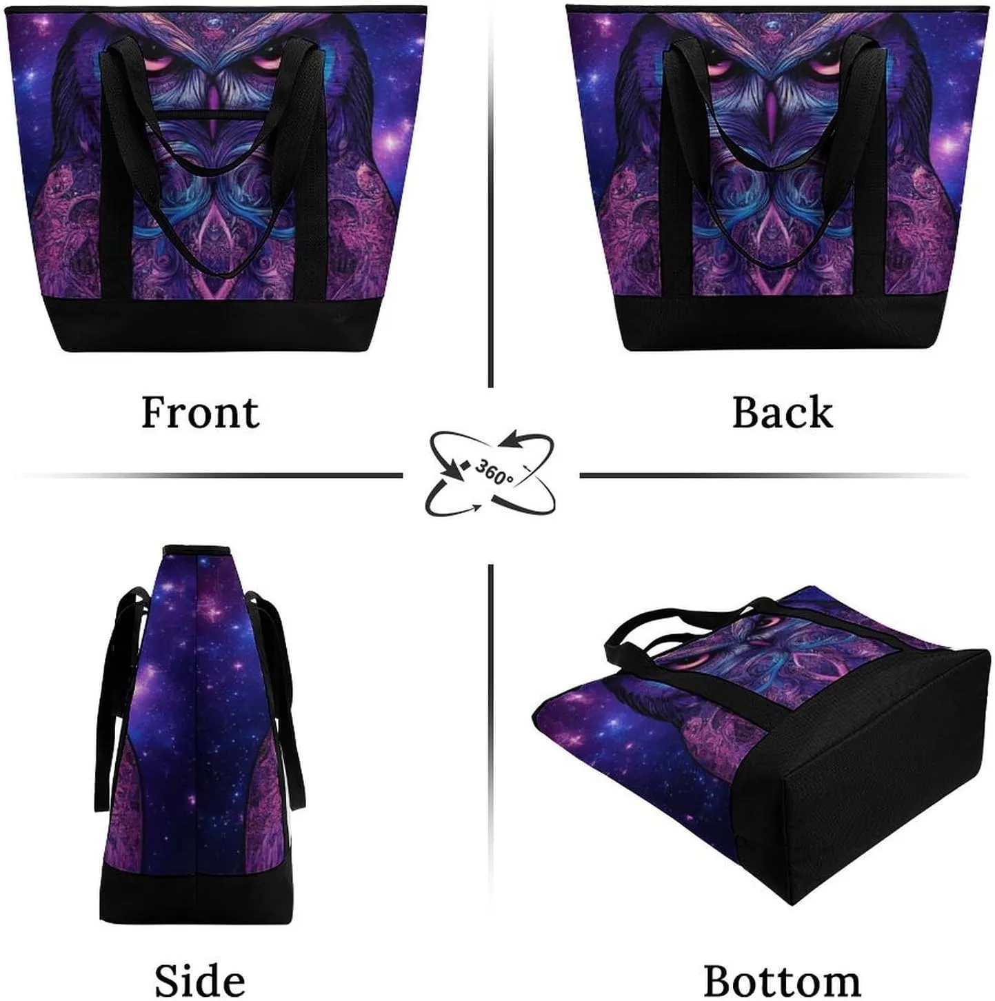 Women's Spacious Thermal Shoulder Bag Stylish Insulated Shopping Tote