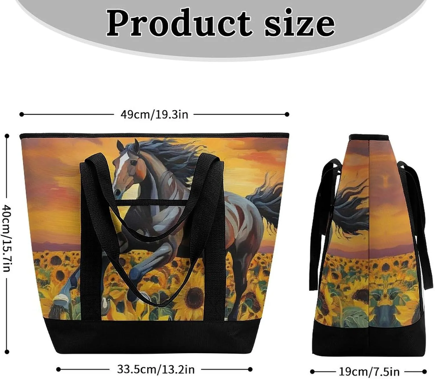 Women's Spacious Thermal Shoulder Bag Stylish Insulated Shopping Tote
