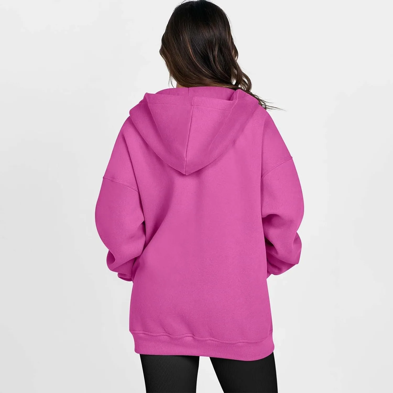 Zip Up Hoodies for Women Oversized Sweatshirt with Hooded Long Sleeve Jackets Coat Workout Y2K Outfits 2024 Fall
